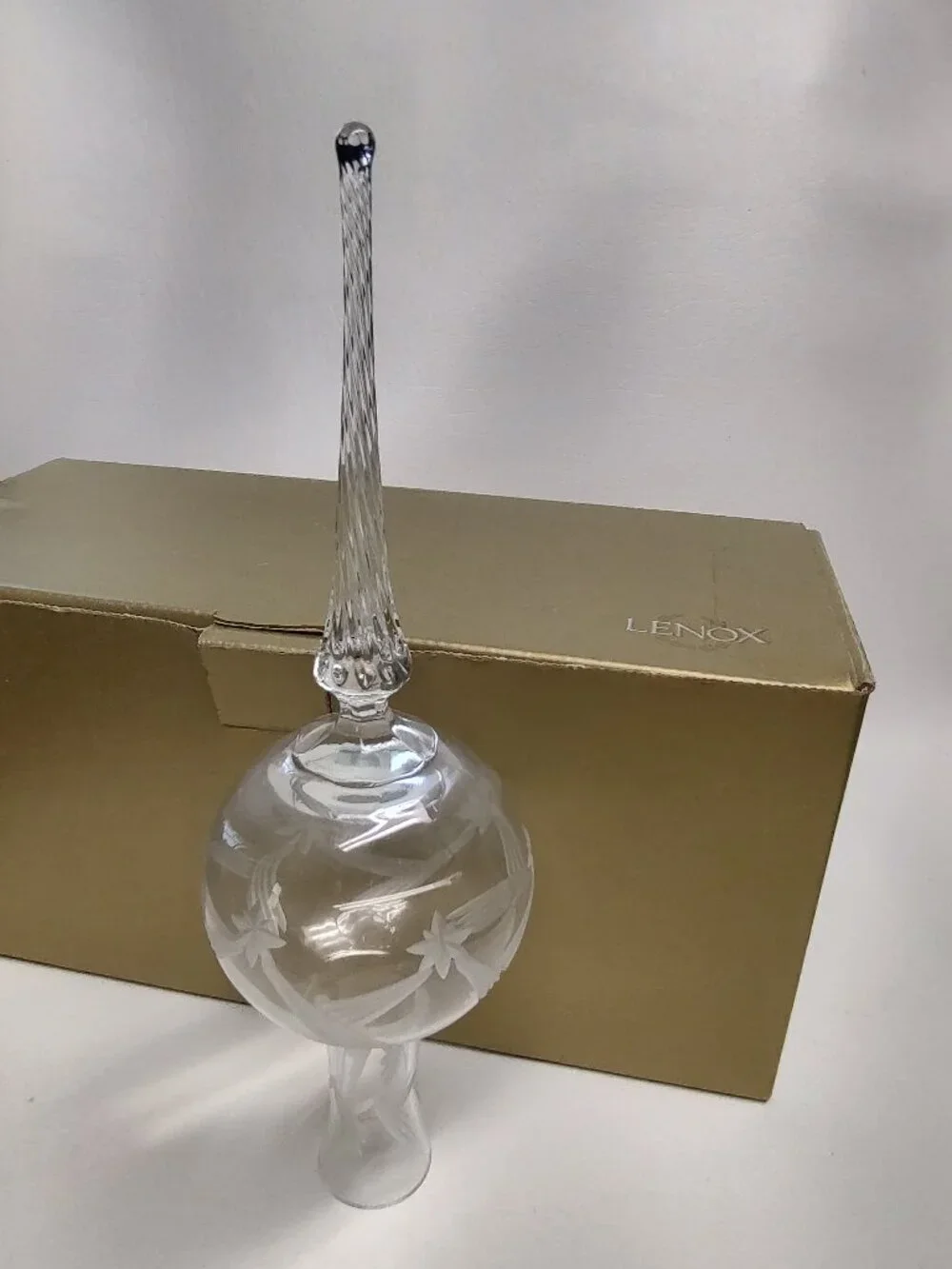 Vintage Lenox Crystal or Glass Christmas Tree Topper 10